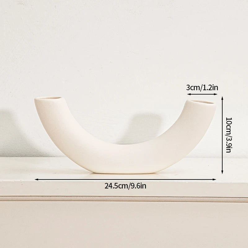 Minimalist Ceramic Vase – Frosted Nordic Style for Home Decor