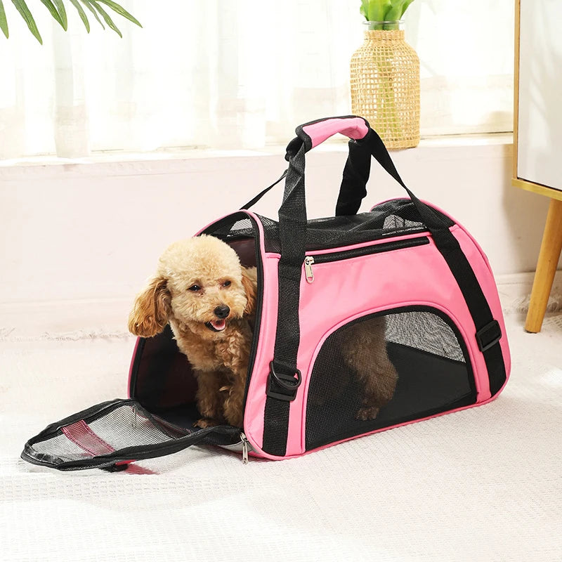 Breathable Pet Travel Bag – Soft-Sided Carrier for Small &amp; Medium Dogs