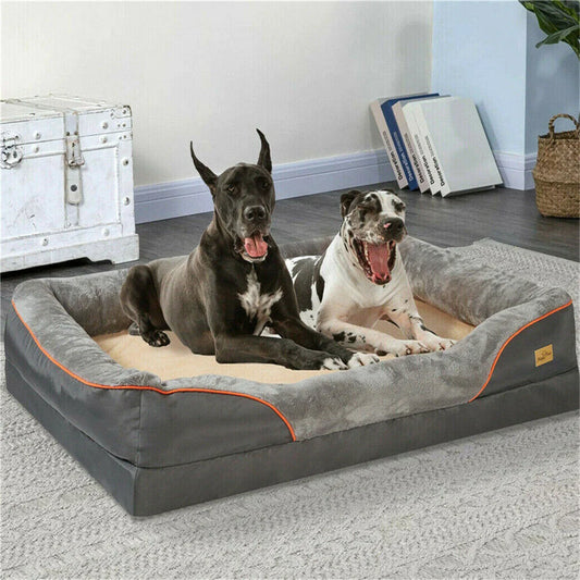 Orthopedic Memory Foam Dog Bed – Washable, Waterproof, Heavy Duty (L to 3XL Sizes)