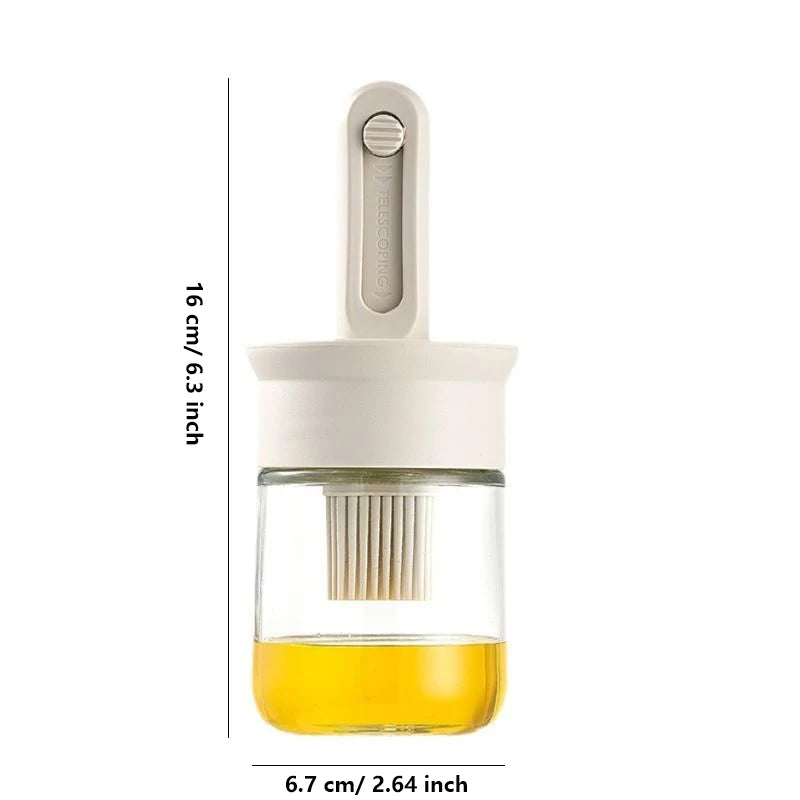 Oil Dispenser with Silicone Brush for Cooking & BBQ