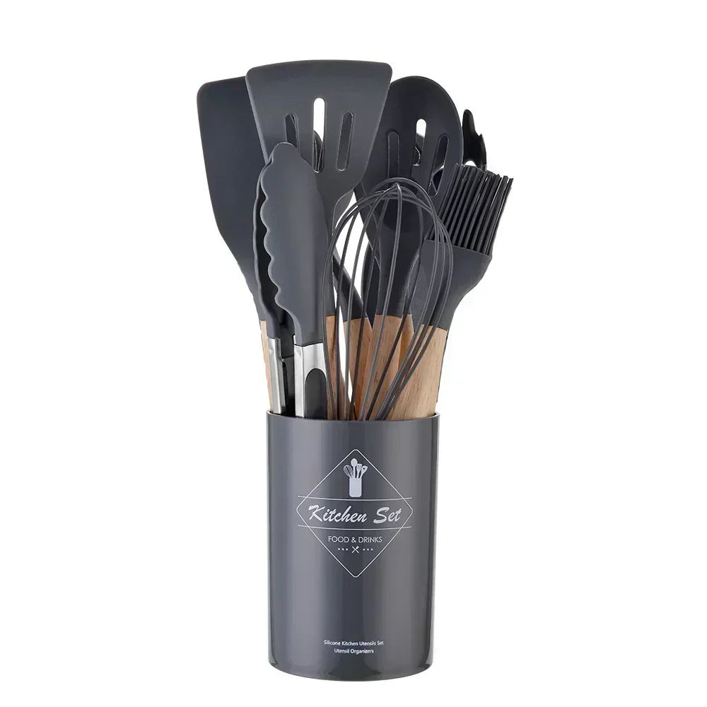Silicone Cooking Tool Set – Eco-Friendly &amp; Heat-Resistant