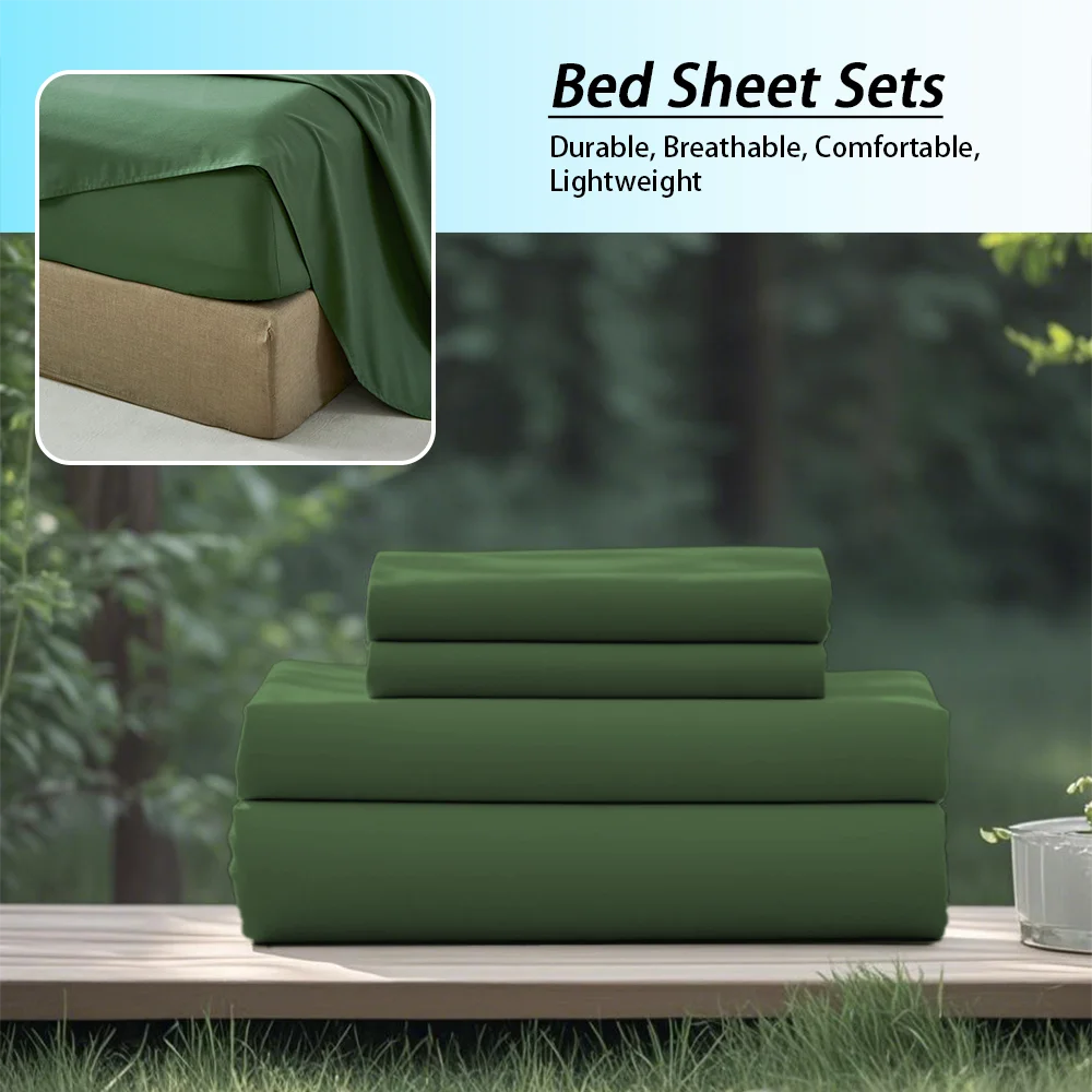 Ultra Soft Microfiber Bedding Set – 4 Piece Solid Color Comforter Set