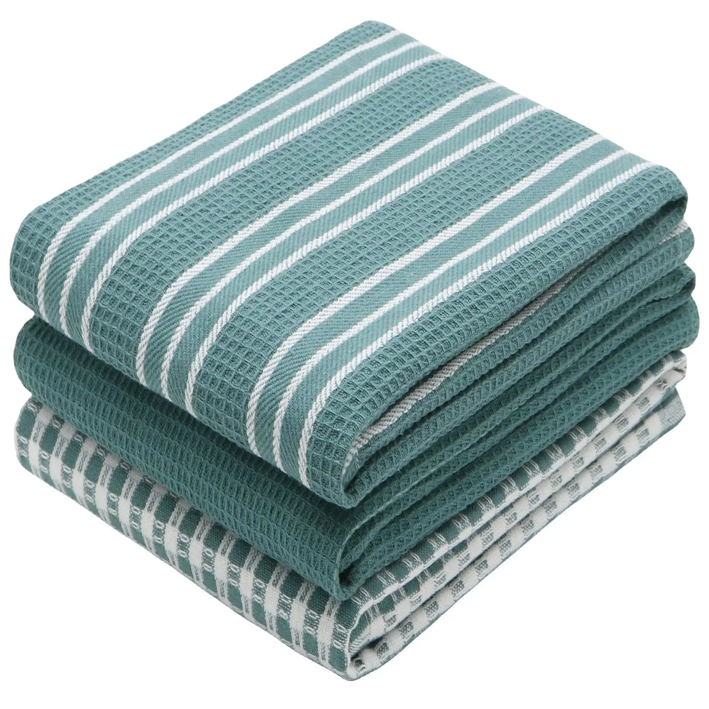 Cotton Kitchen Dish Towels – 100% Pure Cotton, Absorbent & Durable Waffle Weave