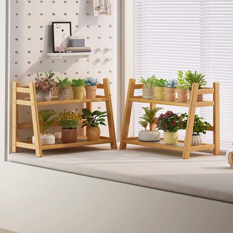 2-Tier Bamboo Multi-Purpose Storage Shelf for Kitchen or Bathroom