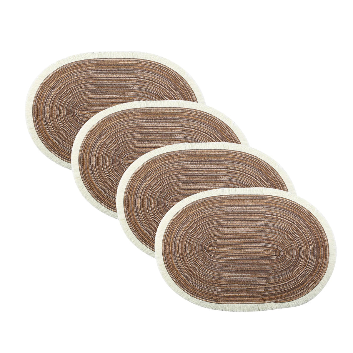 Set of 4 Oval Heat-Resistant Placemats