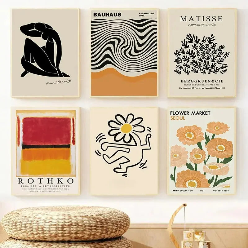 Abstract Canvas Wall Art – Modern Vertical Unframed Print for Home or Office