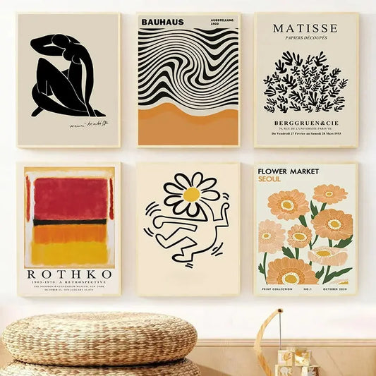 Abstract Canvas Wall Art – Modern Vertical Unframed Print for Home or Office