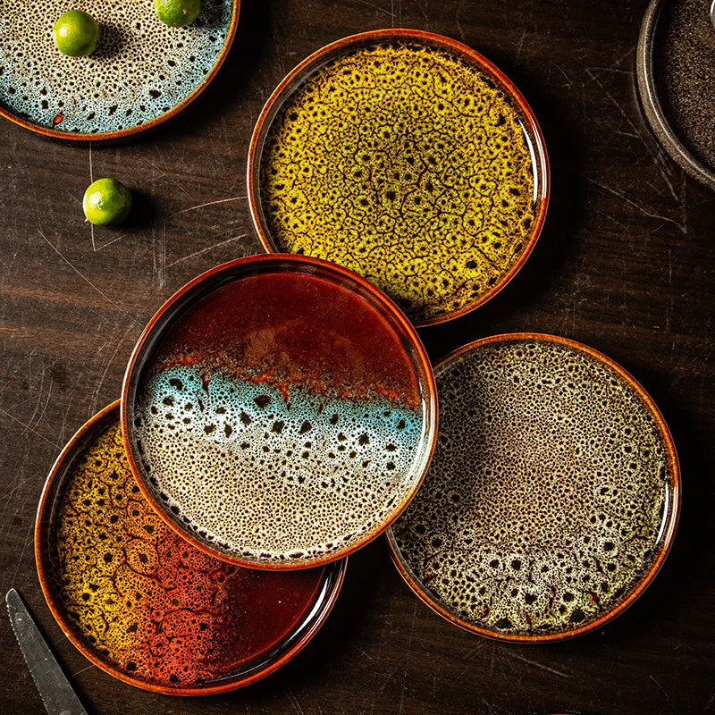 Kiln Glazed Ceramic Plate – Rustic Elegance