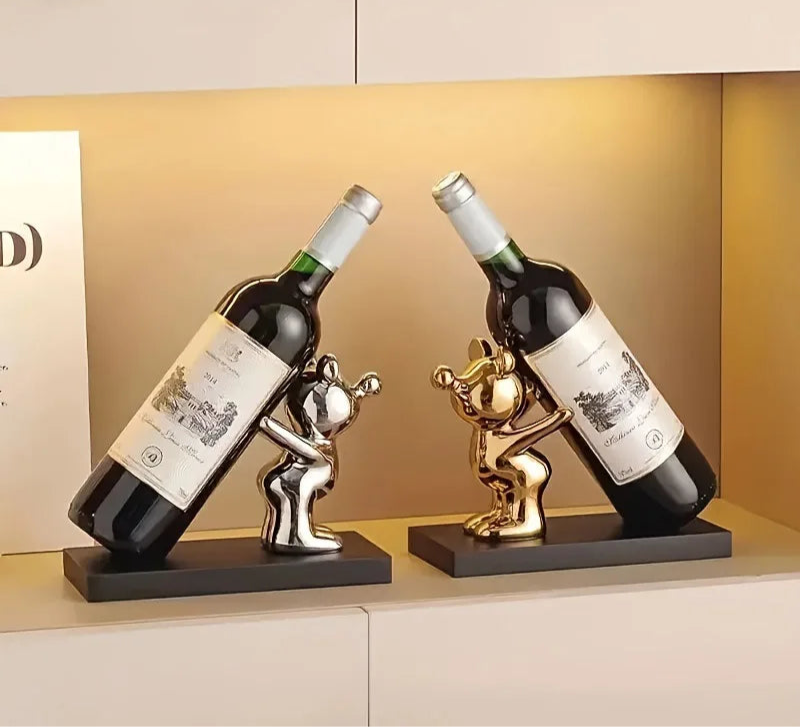 Creative Wine Rack – Ceramic Cartoon Design