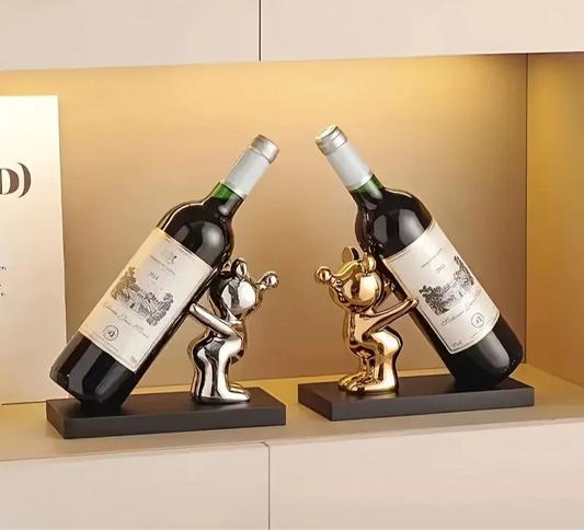 Creative Wine Rack – Ceramic Cartoon Design