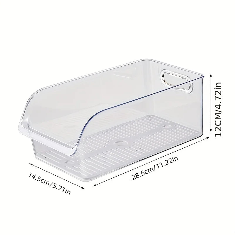Clear Fridge Storage Bin – PET Organizer with Handle