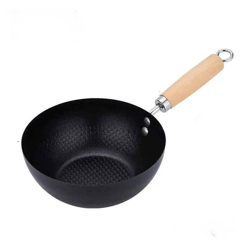 Wrought Iron Non-Stick Frying Pan – Heavy-Duty Skillet for Gas &amp; Induction Cooktops (Multiple Sizes)