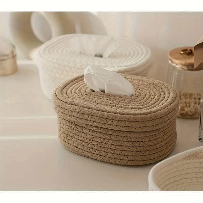 Foldable Fabric Storage Basket with Lid – Multi-Purpose Organizer