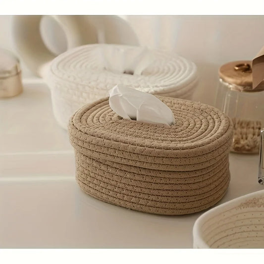 Foldable Fabric Storage Basket with Lid – Multi-Purpose Organizer