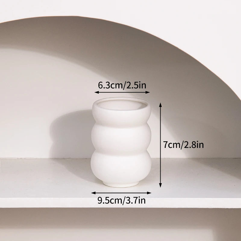 Minimalist Ceramic Vase – Frosted Nordic Style for Home Decor