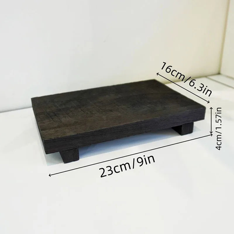 Rustic Hanging Wooden Shelf – 9" x 5.9" Boho Decor Tray
