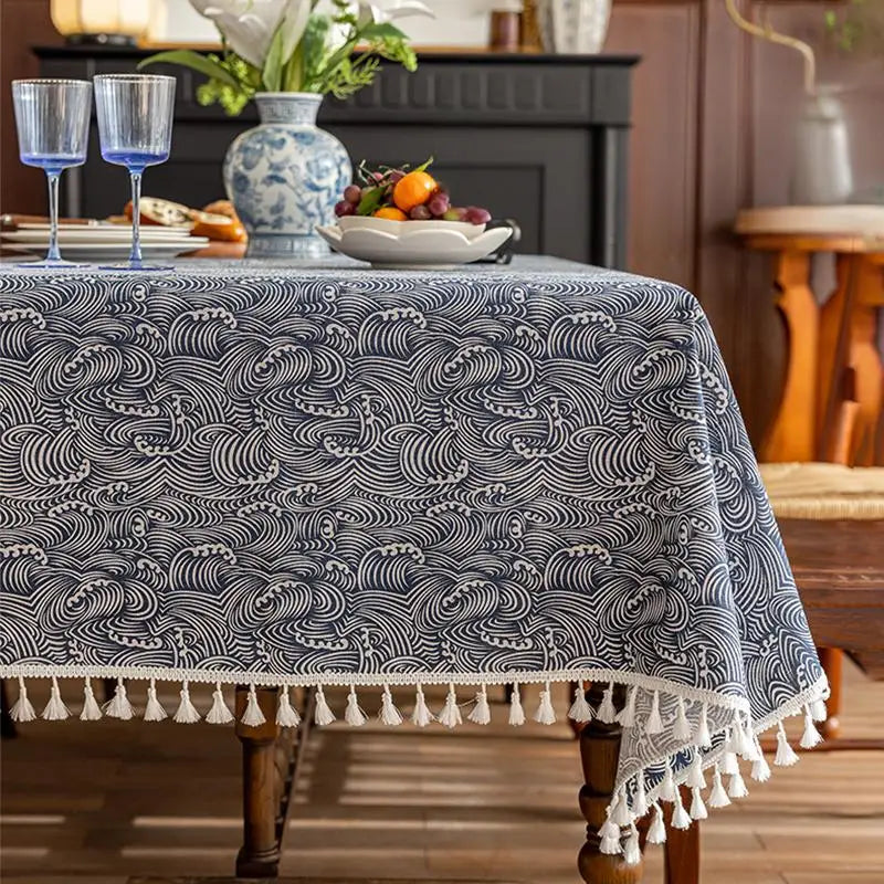 Thanksgiving-Inspired Pastoral Tablecloth – Oilproof &amp; Decorative