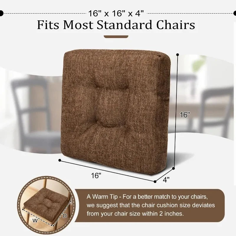 Memory Foam Dining Chair Cushions – Set of 4