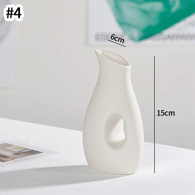 Minimalist Ceramic Vase – Frosted Nordic Style for Home Decor