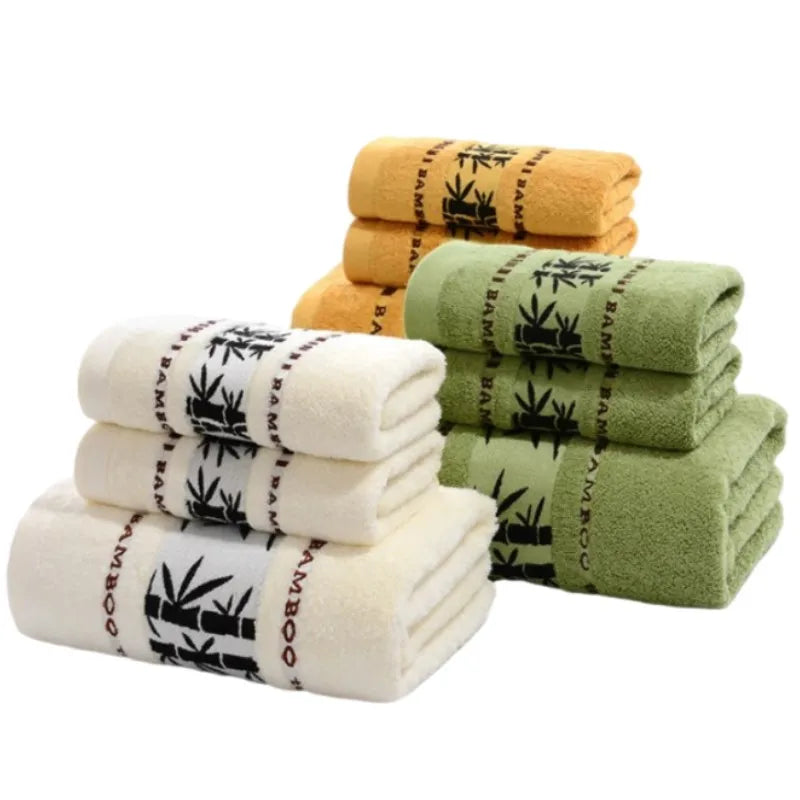3-Piece Bamboo Towel Set – Soft, Absorbent, Quick-Dry