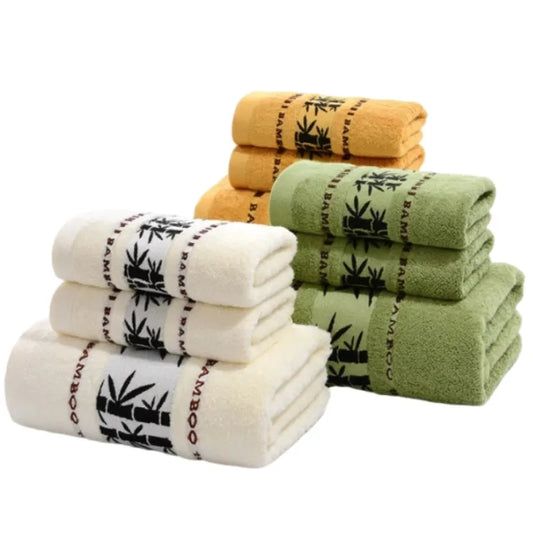3-Piece Bamboo Towel Set – Soft, Absorbent, Quick-Dry