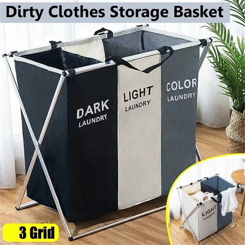 Foldable Laundry Hamper with Compartments