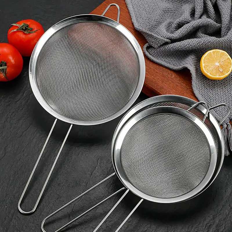 Stainless Steel Fine Mesh Strainer Set – 3 Sizes