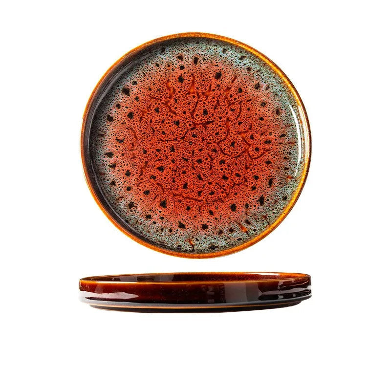 Kiln Glazed Ceramic Plate – Rustic Elegance