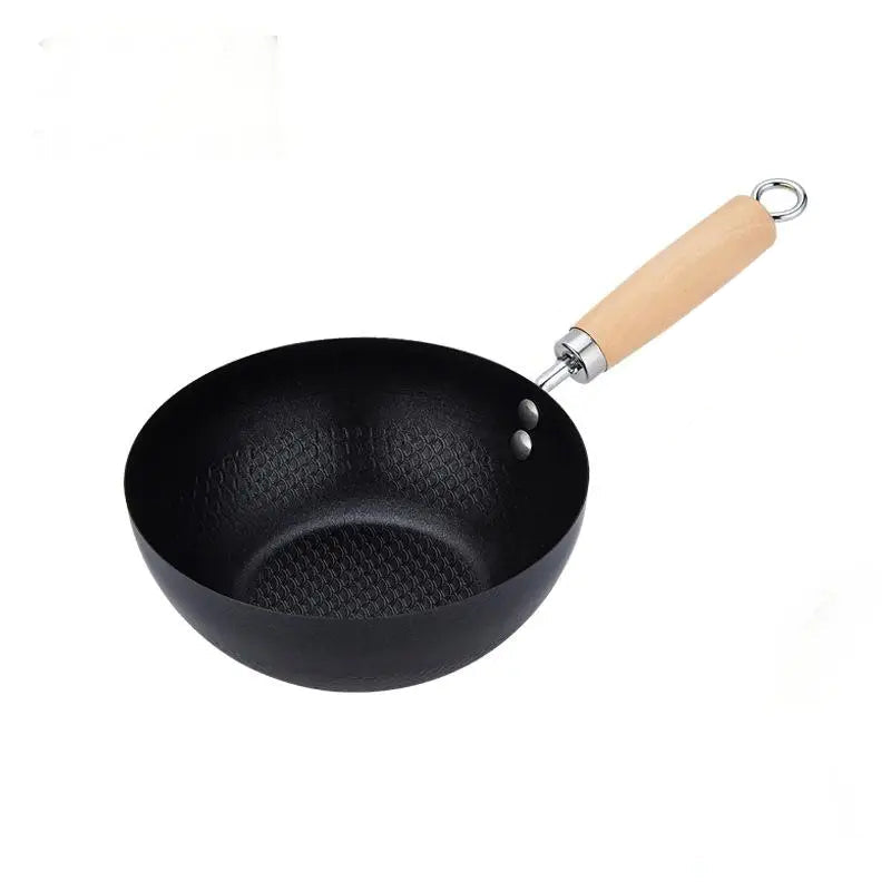 Wrought Iron Non-Stick Frying Pan – Heavy-Duty Skillet for Gas &amp; Induction Cooktops (Multiple Sizes)
