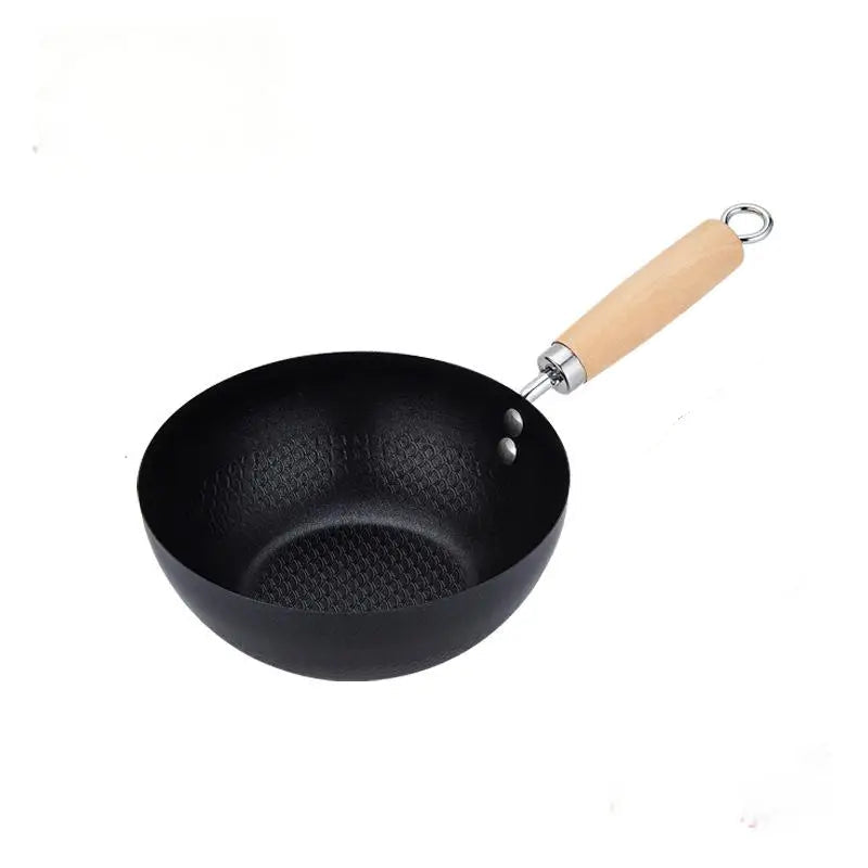 Wrought Iron Non-Stick Frying Pan – Heavy-Duty Skillet for Gas &amp; Induction Cooktops (Multiple Sizes)