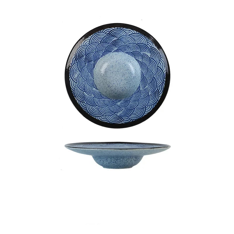 10-Inch Ceramic Straw Hat Plate – Minimalist Dinnerware