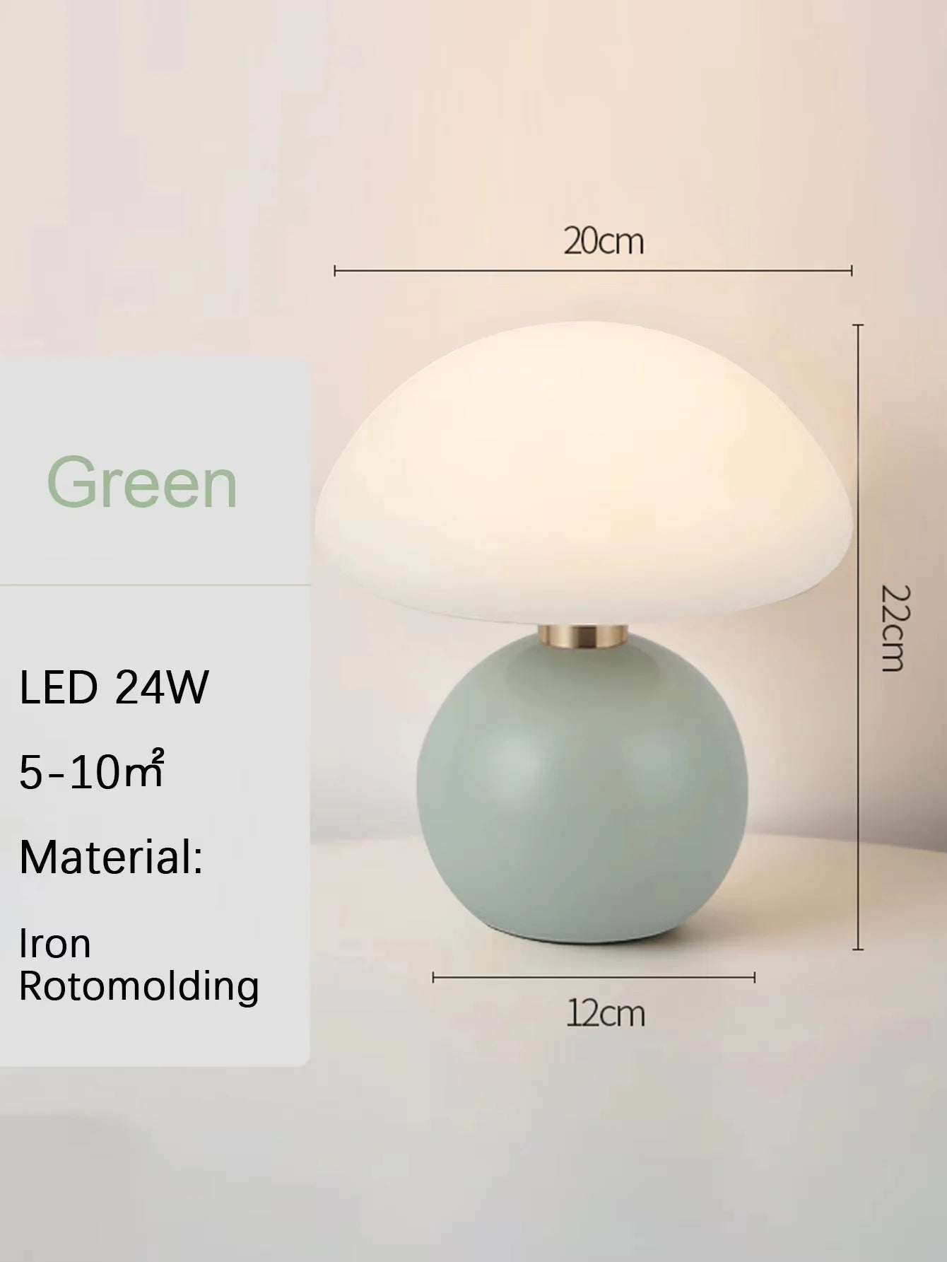 Multi-Color Iron Table Lamp with LED Light – Modern Bedroom Lighting