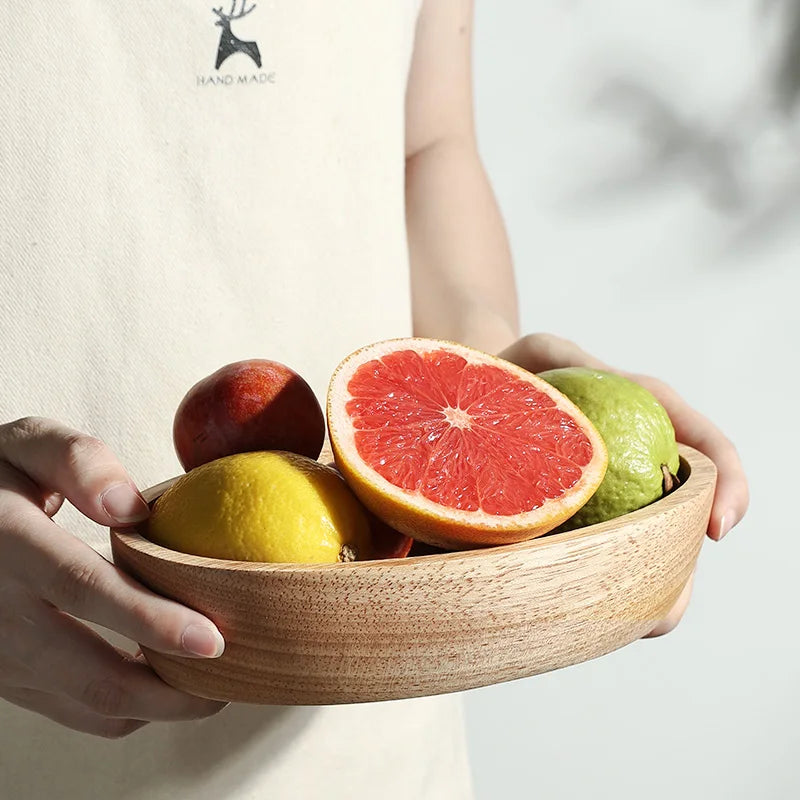Solid Wood Boat-Shaped Bowl – Natural &amp; Minimalist Design