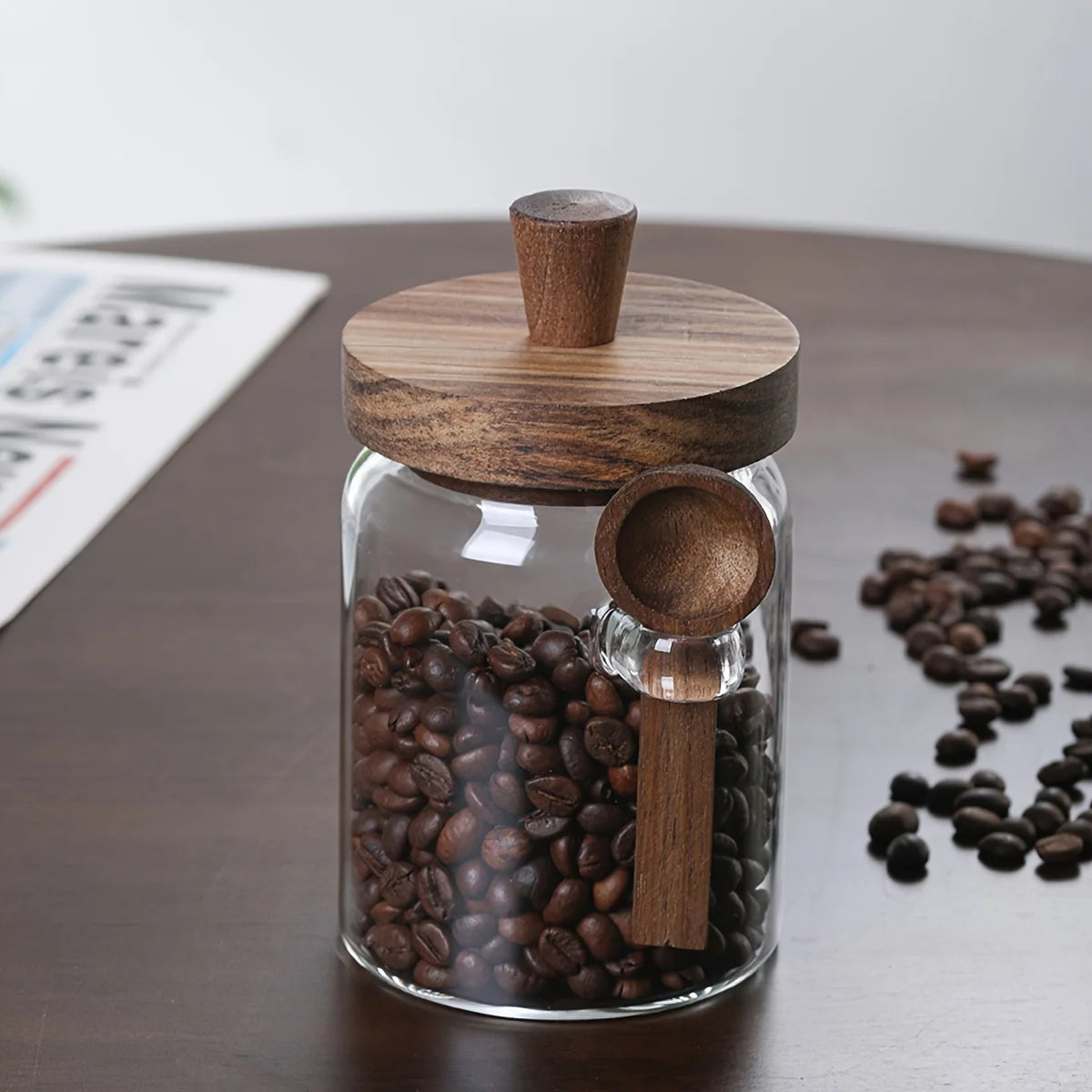 Multipurpose Glass Storage Jar with Flip-Top Lid – 20 oz