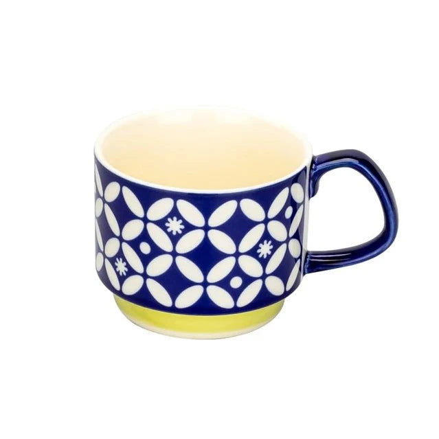 300 ml Colorful Pattern Ceramic Coffee Mug, 10 oz