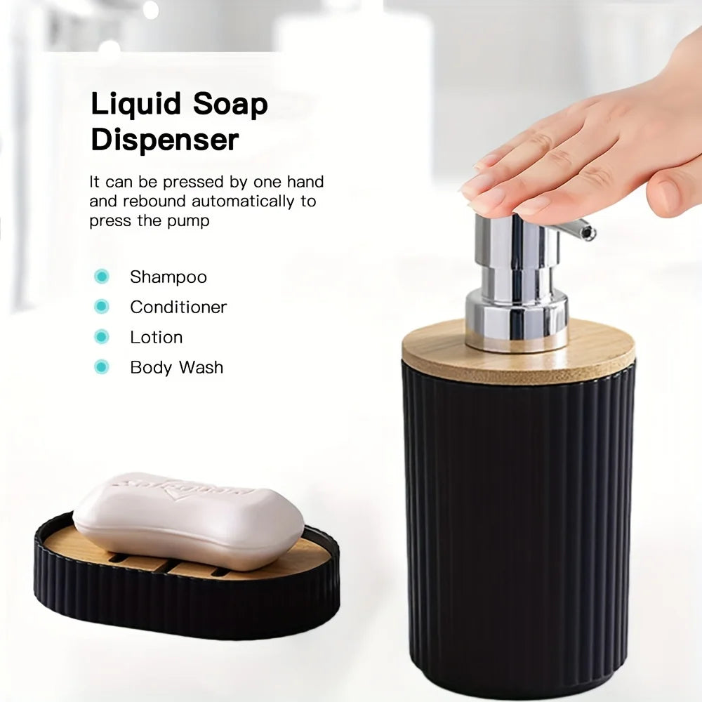 6-Piece Plastic Bathroom Accessories Set
