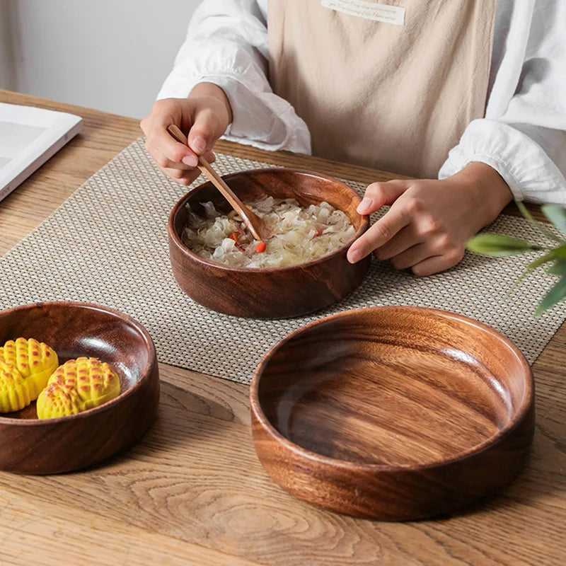 Solid Walnut Wood Boat Bowl