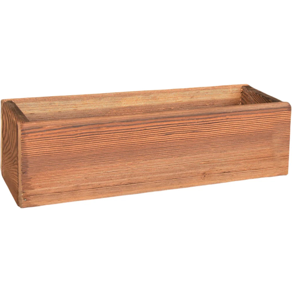 Rustic Wooden Planter Box – 11.8 in, Rectangular Cedar Design