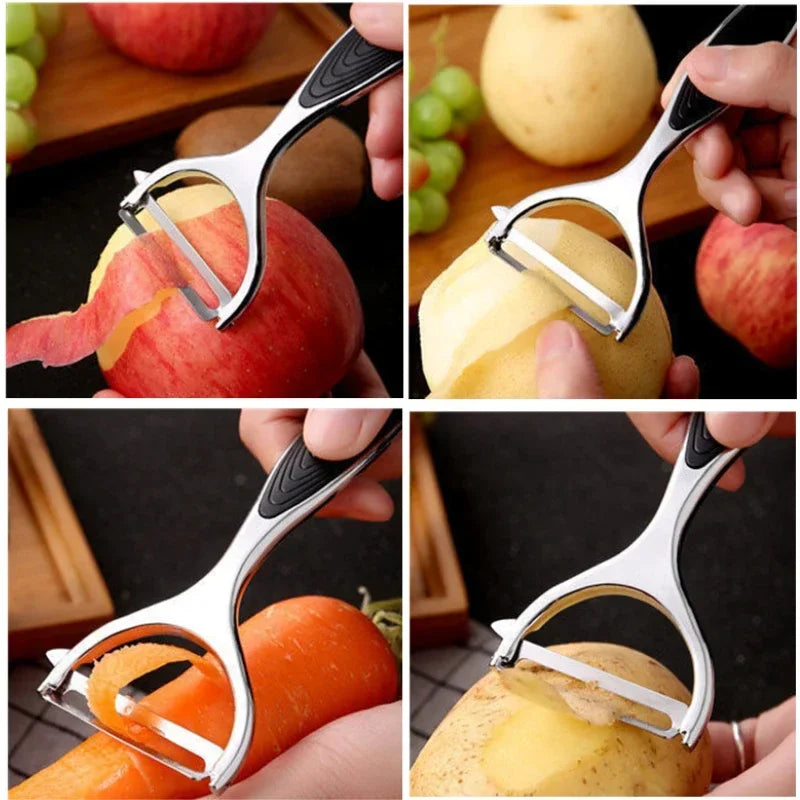 Stainless Steel Fruit &amp; Vegetable Peeler – Multifunctional Design