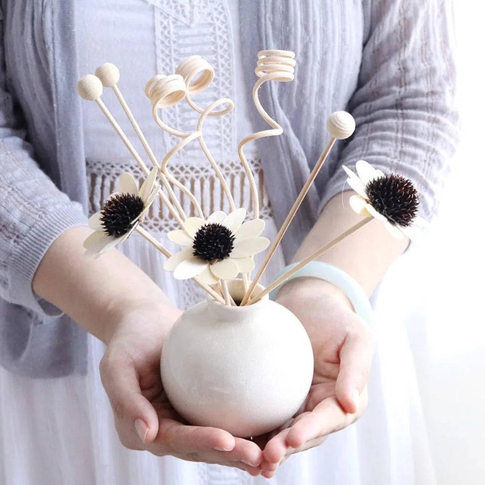 Rattan Diffuser Stick Set – 8.7 in Natural Reeds for Home Fragrance