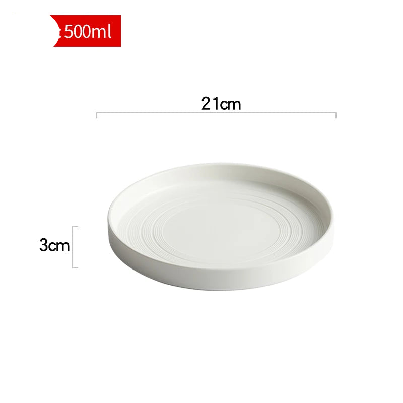 Ceramic Round Plate – Minimalist Design