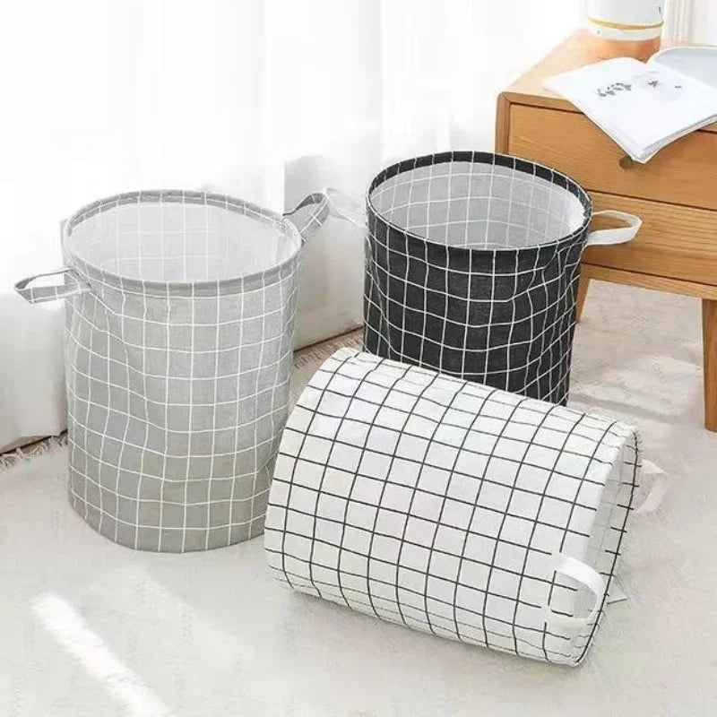 Collapsible Cotton Laundry Basket – Large &amp; Foldable