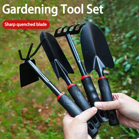 4-Piece Heavy-Duty Garden Tool Set – Alloy Steel Construction