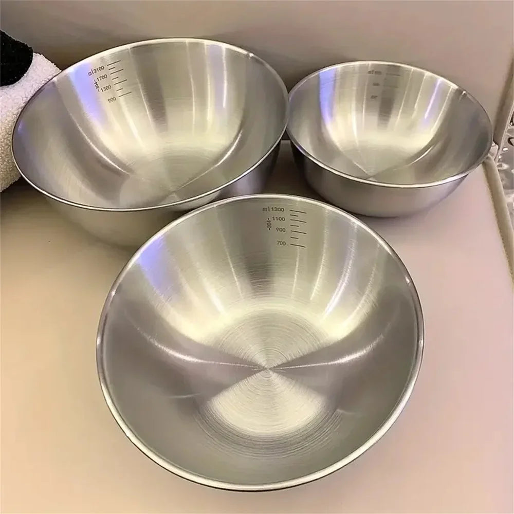 Stainless Steel Mixing Bowl Set – Set of 3 Sizes