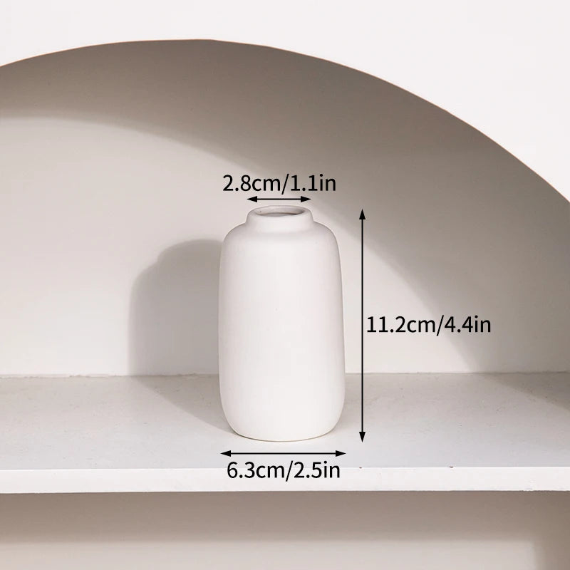 Minimalist Ceramic Vase – Frosted Nordic Style for Home Decor