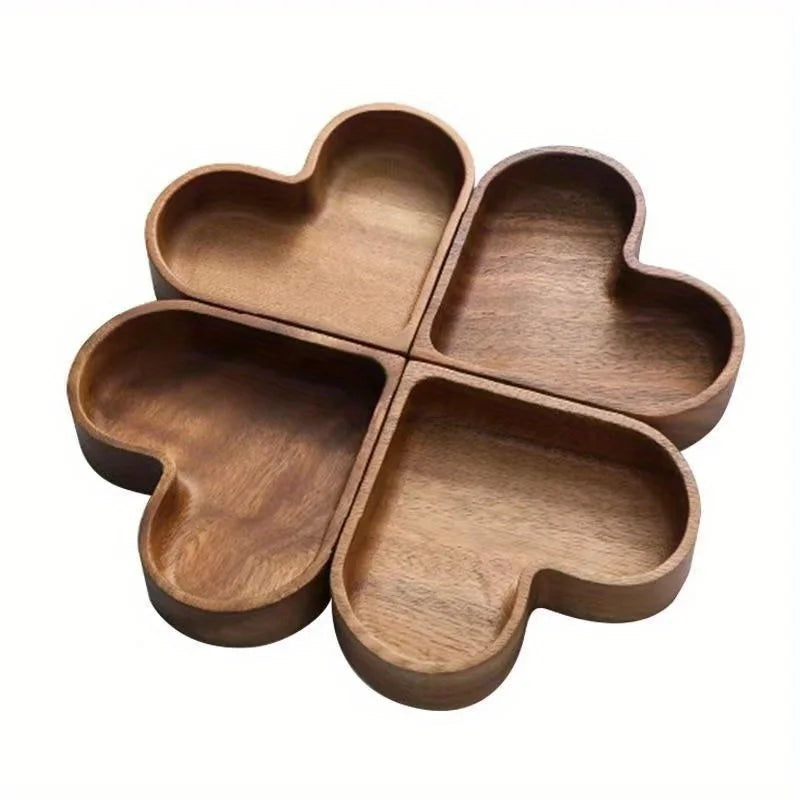 Walnut Wooden Fruit Box – Handcrafted Storage Tray for Snacks &amp; Food