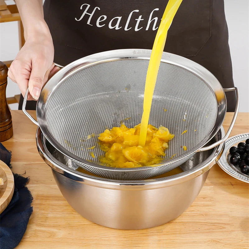 Stainless Steel Mesh Colander – Multi-Purpose Kitchen Strainer