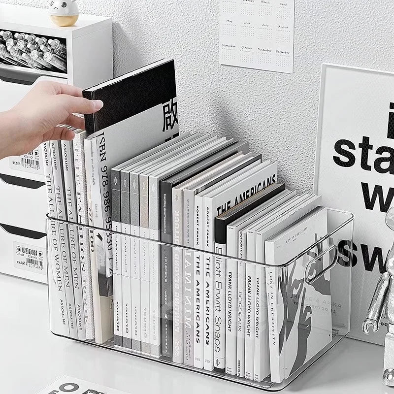 Acrylic Desktop Storage Box – Clear Organizer for Office, Dorm, or Home