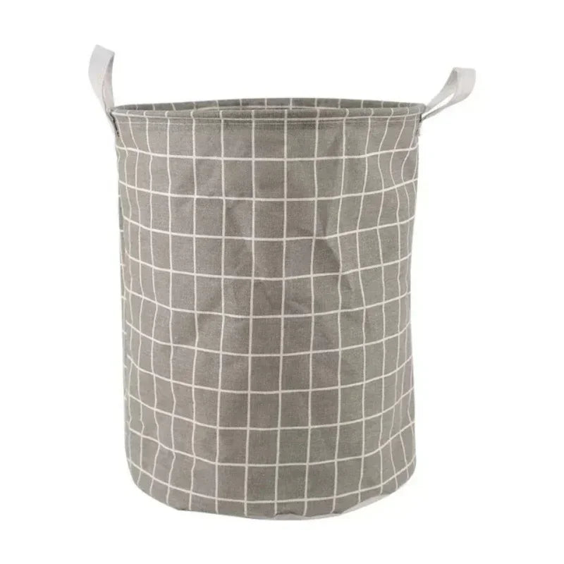 Collapsible Cotton Laundry Basket – Large &amp; Foldable