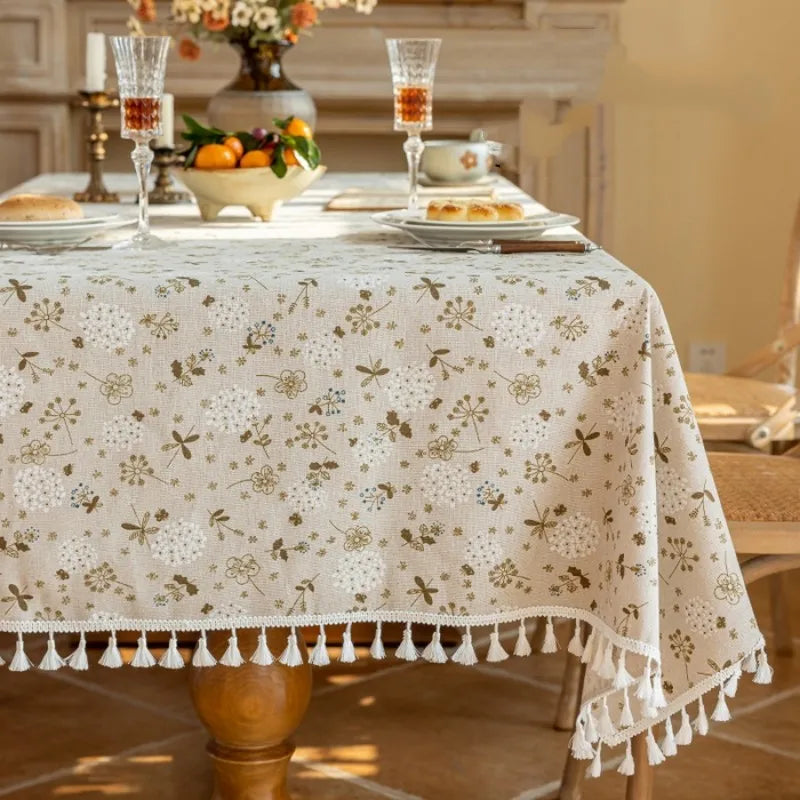 Thanksgiving-Inspired Pastoral Tablecloth – Oilproof &amp; Decorative